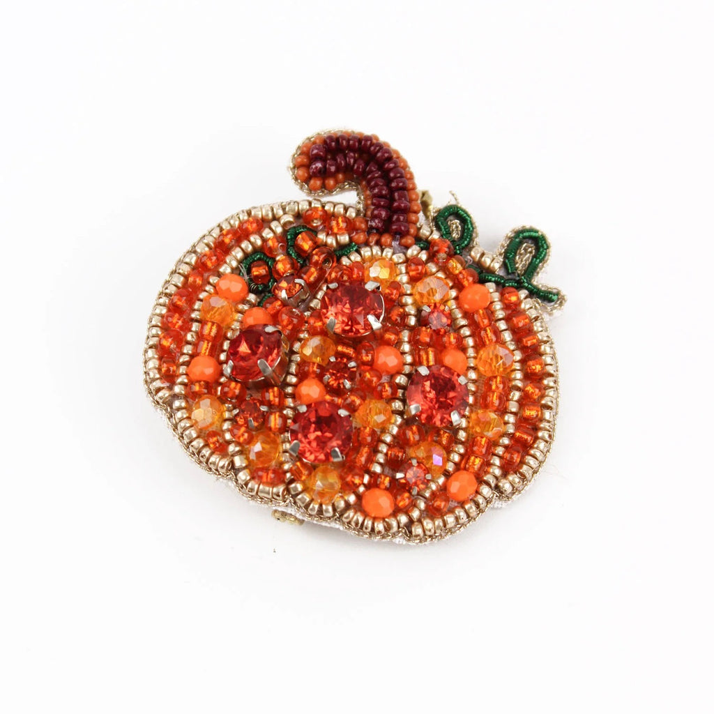 Orange Pumpkin Brooch