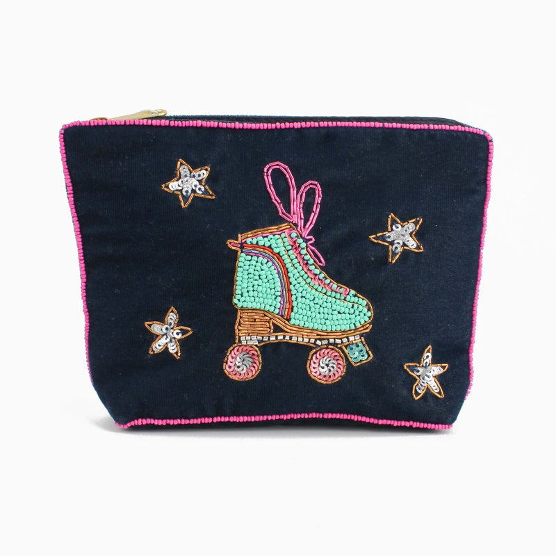 Roller Skates & Stars Small Pouch