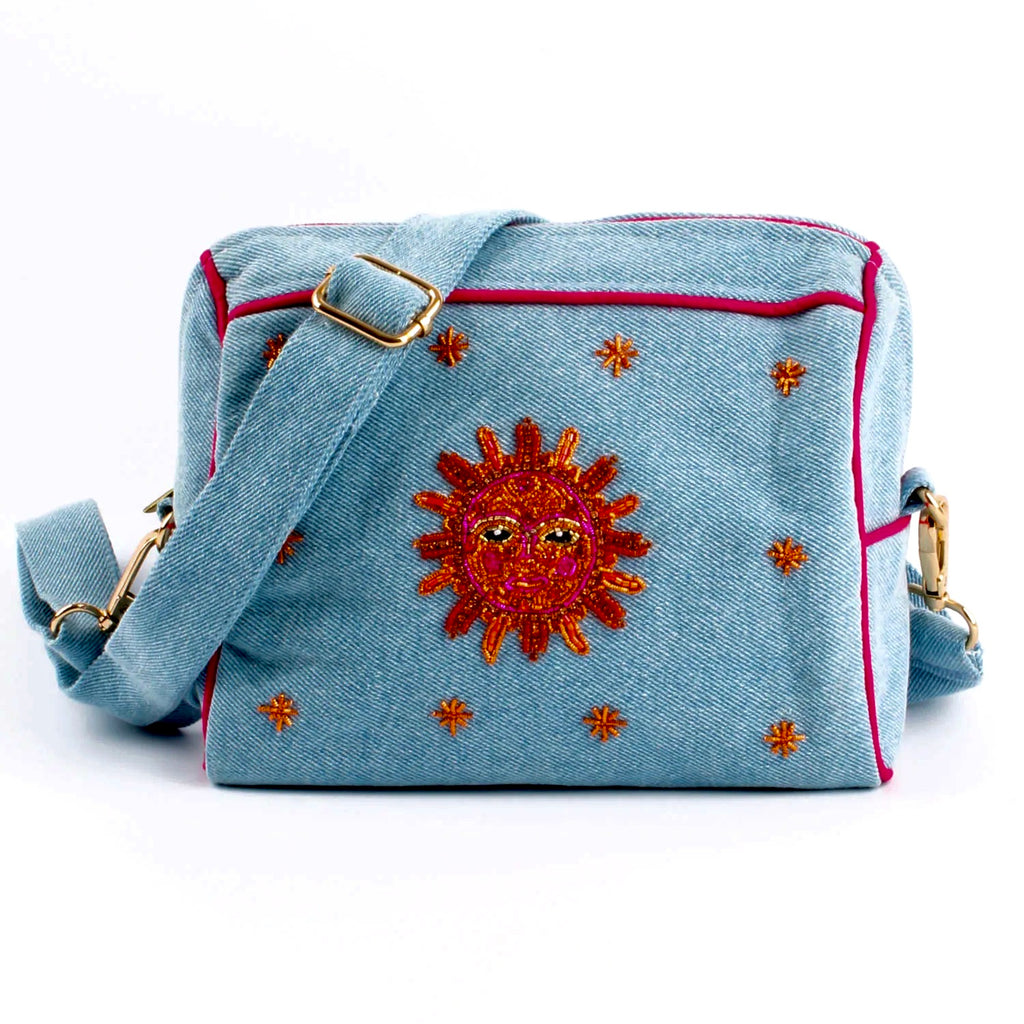 Sun Face Cross Body Bag