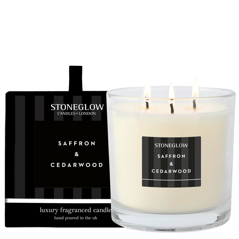 Saffron & Cedarwood 3 Wick Candle