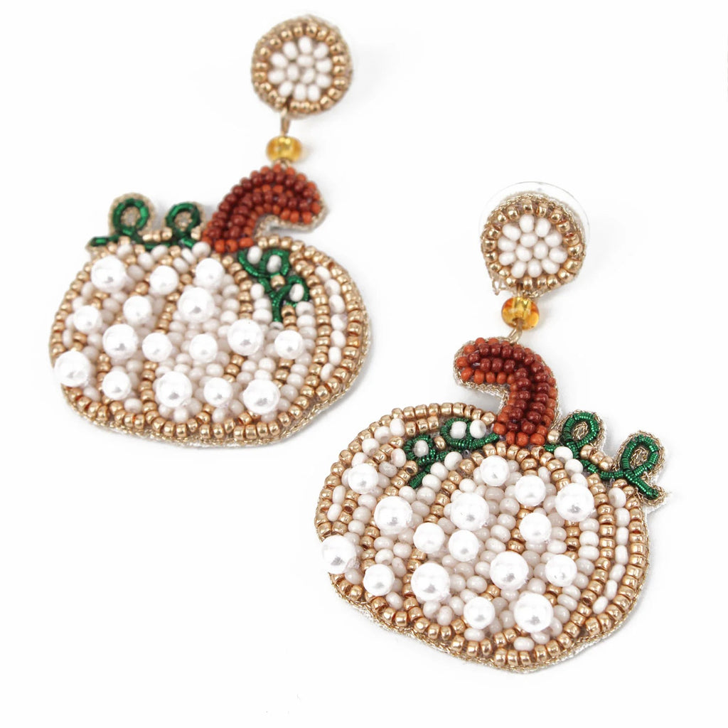 White Pumpkin Earrings