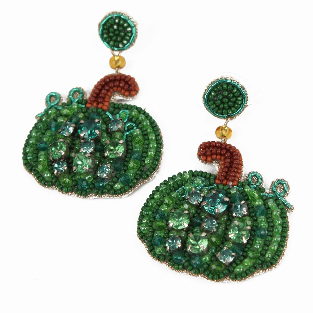 Green Pumpkin Earrings