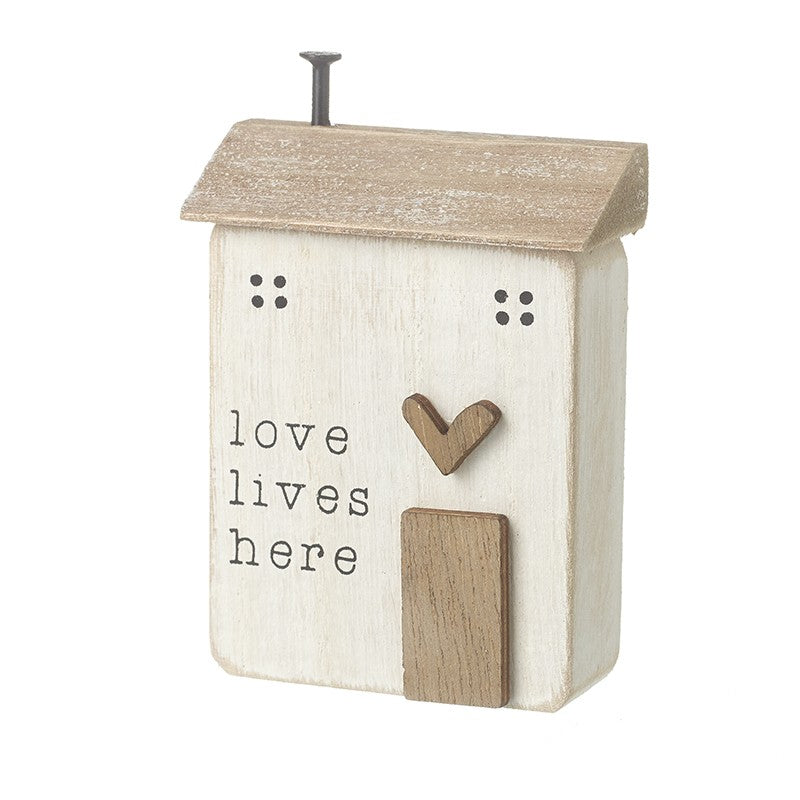Love Lives Here Wooden House