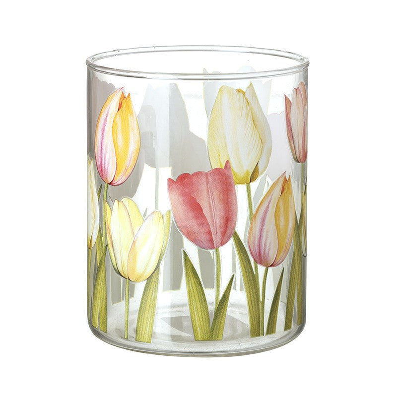 Small Tulip Glass Jar