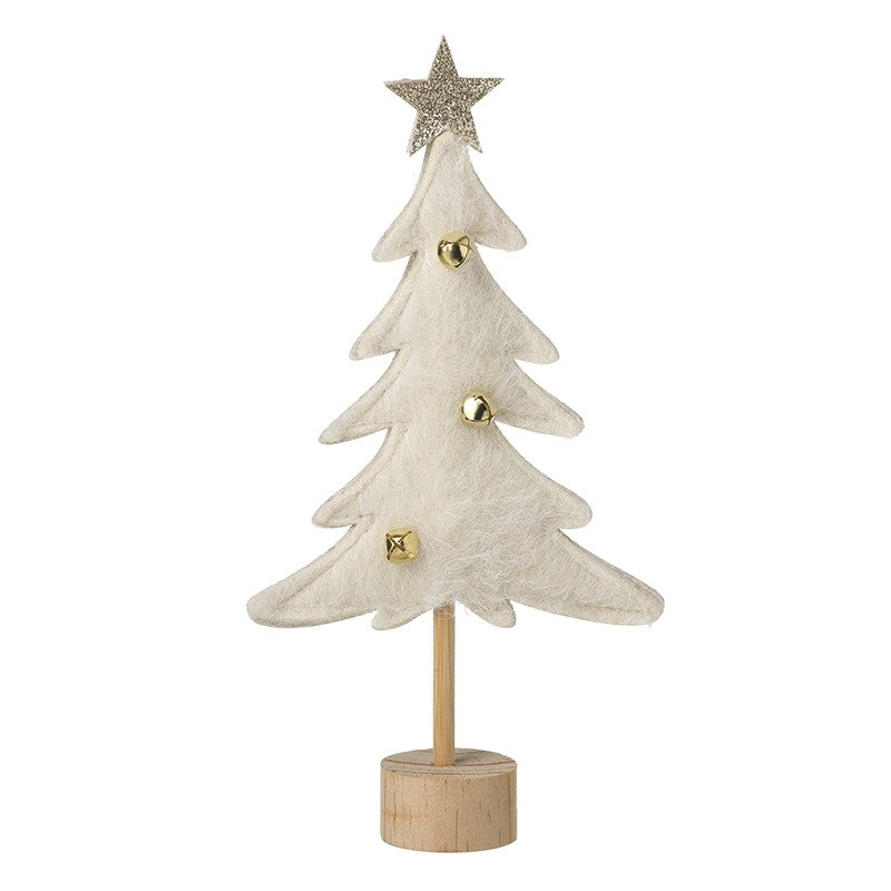 Cream Felt Christmas Tree