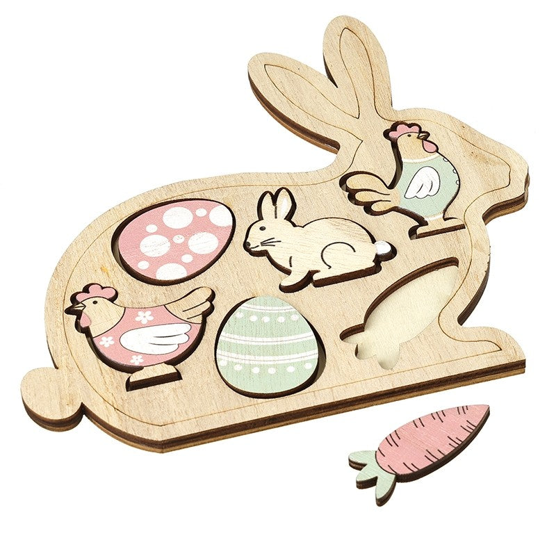 Wooden Easter Rabbit Shape Sorter