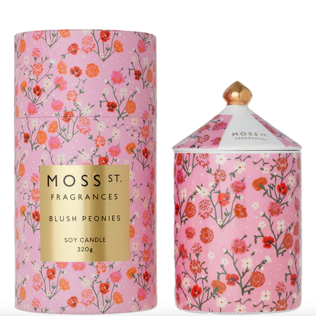 Blush Peonies Ceramic Candle - 320g