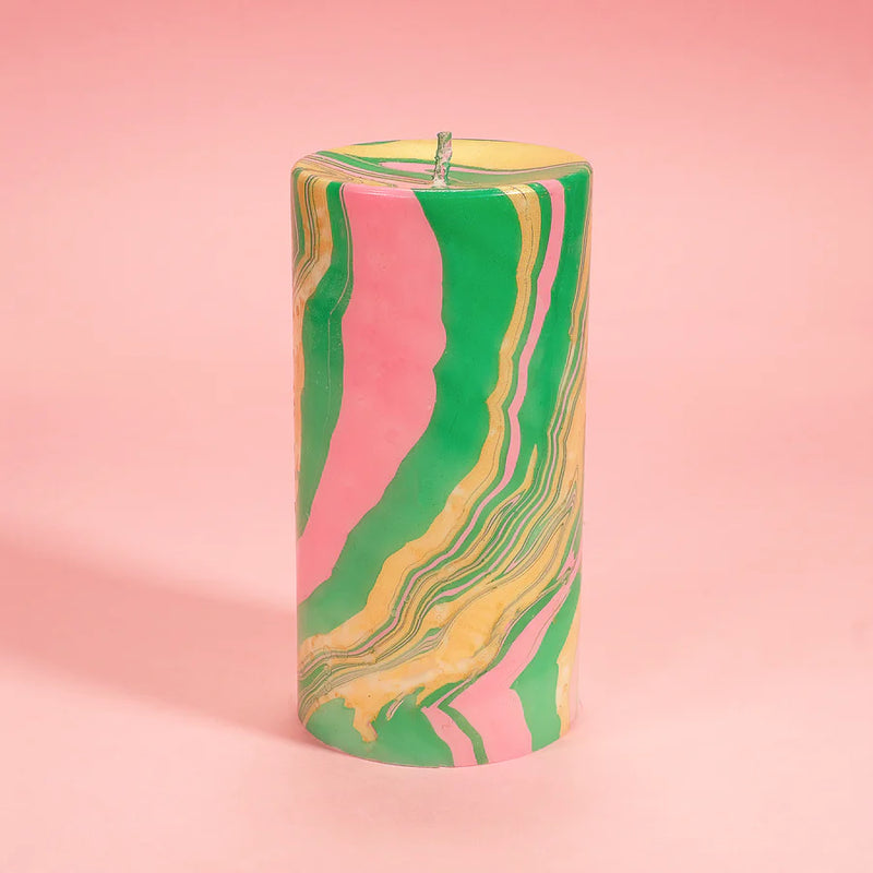 Beverly Hills Marble Pillar Candle