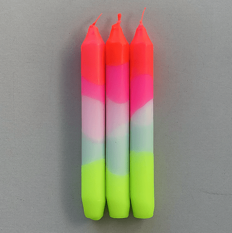 Dip Dye Neon Candles - Lollipop Trees