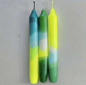 Dip Dye Neon Candles - Ocean Spirit