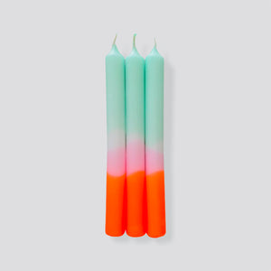 Dip Dye Neon Candles - Spring Sorbet