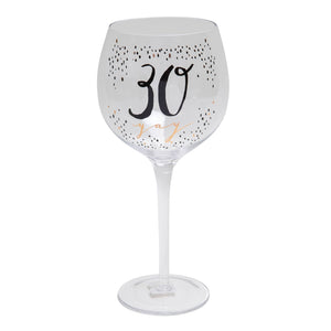 30th Gin Glass